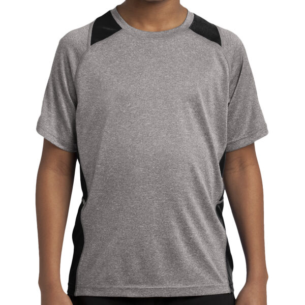 Youth Heather Colorblock Contender Tee Thumbnail